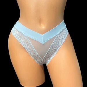 Victorias Secret Incredible Supersoft Sexy Sheer mesh brazilian Panty Lilac L